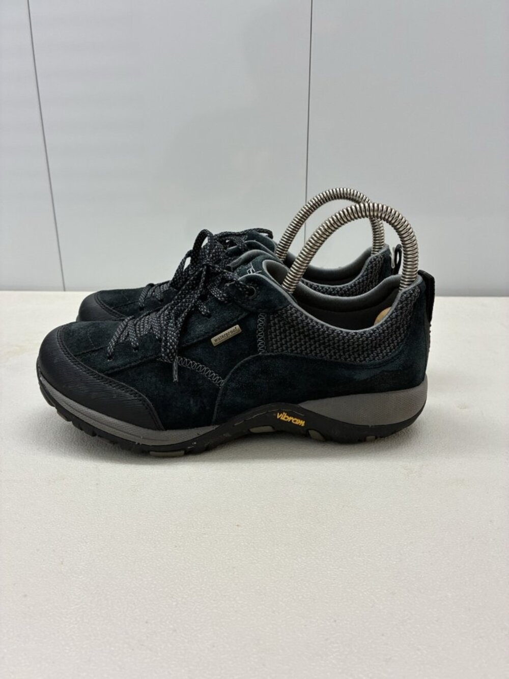 DANSKO Paisley Waterproof Shoes Sz 37W Wide US 6.5 Black Vibram Walking Sneakers